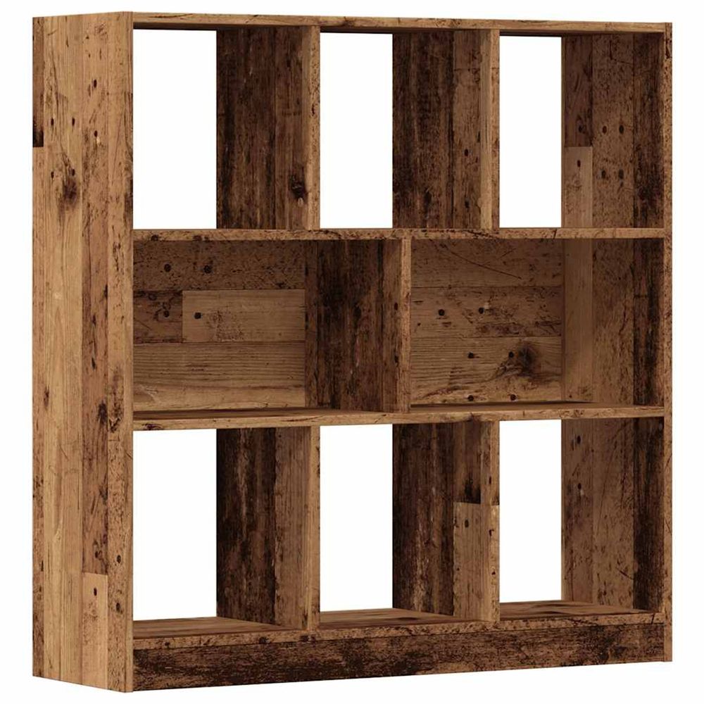 Bibliothèque vieux bois 97,5x29,5x100 cm bois d'ingénierie