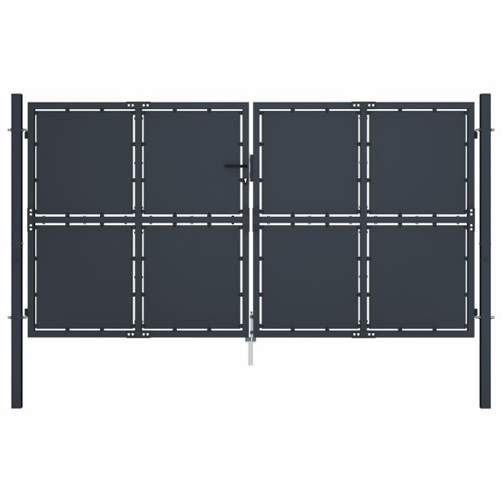 Portail de jardin en acier 300 x 125 cm anthracite