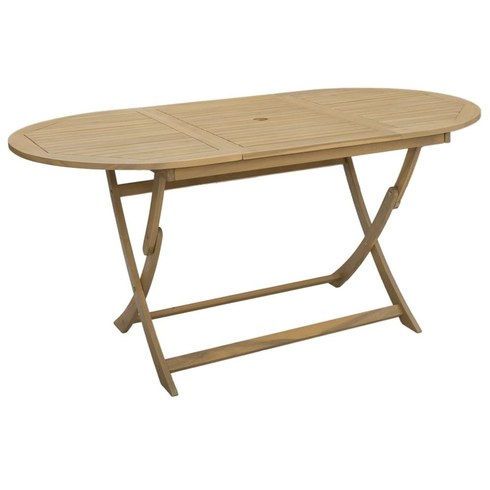 Table pliable de jardin 160x85x75 cm bois d'acacia solide