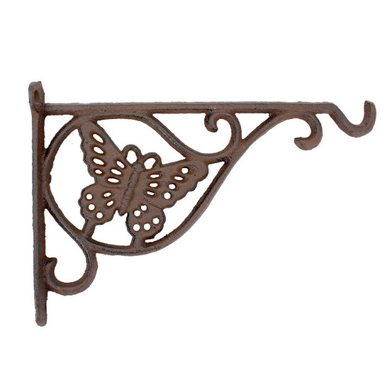 Potence papillon fonte marron patiné 25x4x17cm