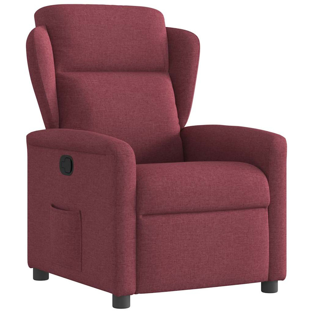 Fauteuil inclinable rouge bordeaux tissu