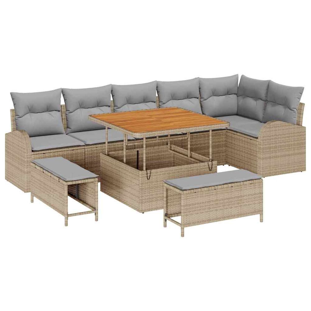 Ensemble de canapé de jardin 9 pc 8-nombre de places