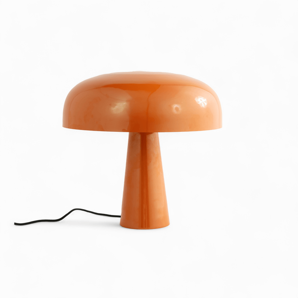 Livia-lampe à poser en métal orange finition brillante