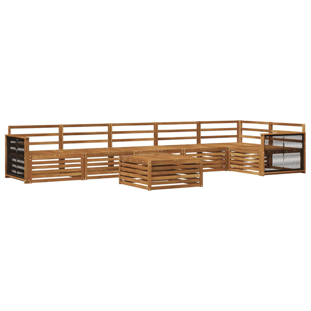 Ensemble de canapés d'extérieur 7 pcs naturel