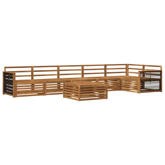 Ensemble de canapés d'extérieur 7 pcs naturel