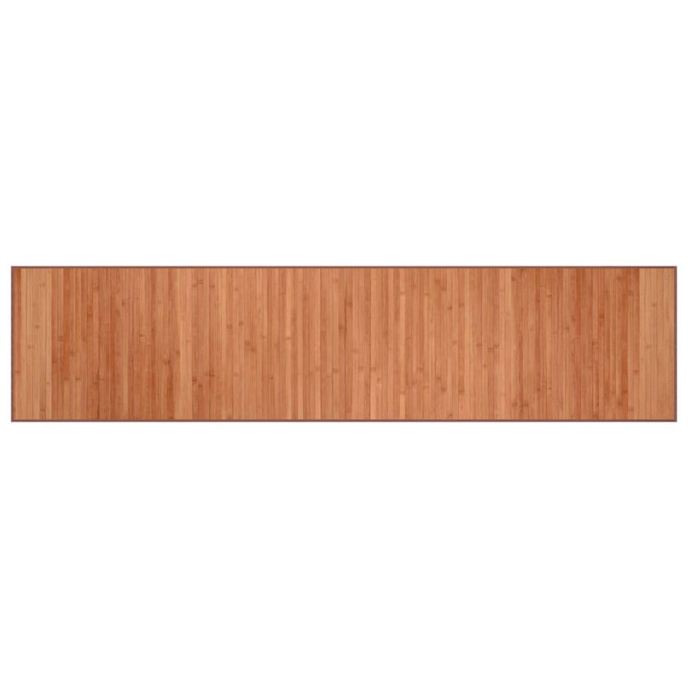 Tapis rectangulaire marron 70x300 cm bambou