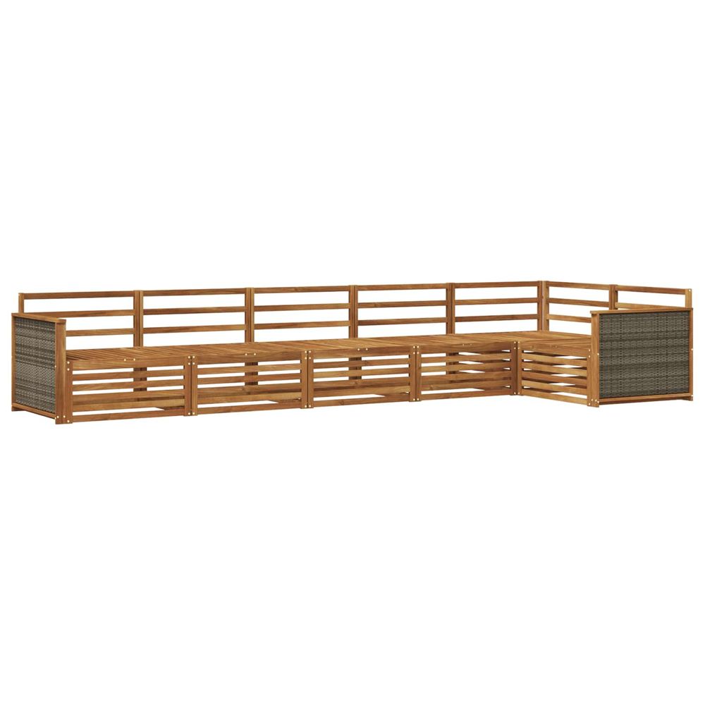 Ensemble de canapés d'extérieur 6 pc naturel