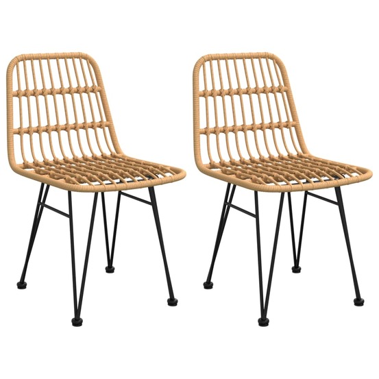 Chaises de jardin lot de 2 48x62x84 cm résine tressée
