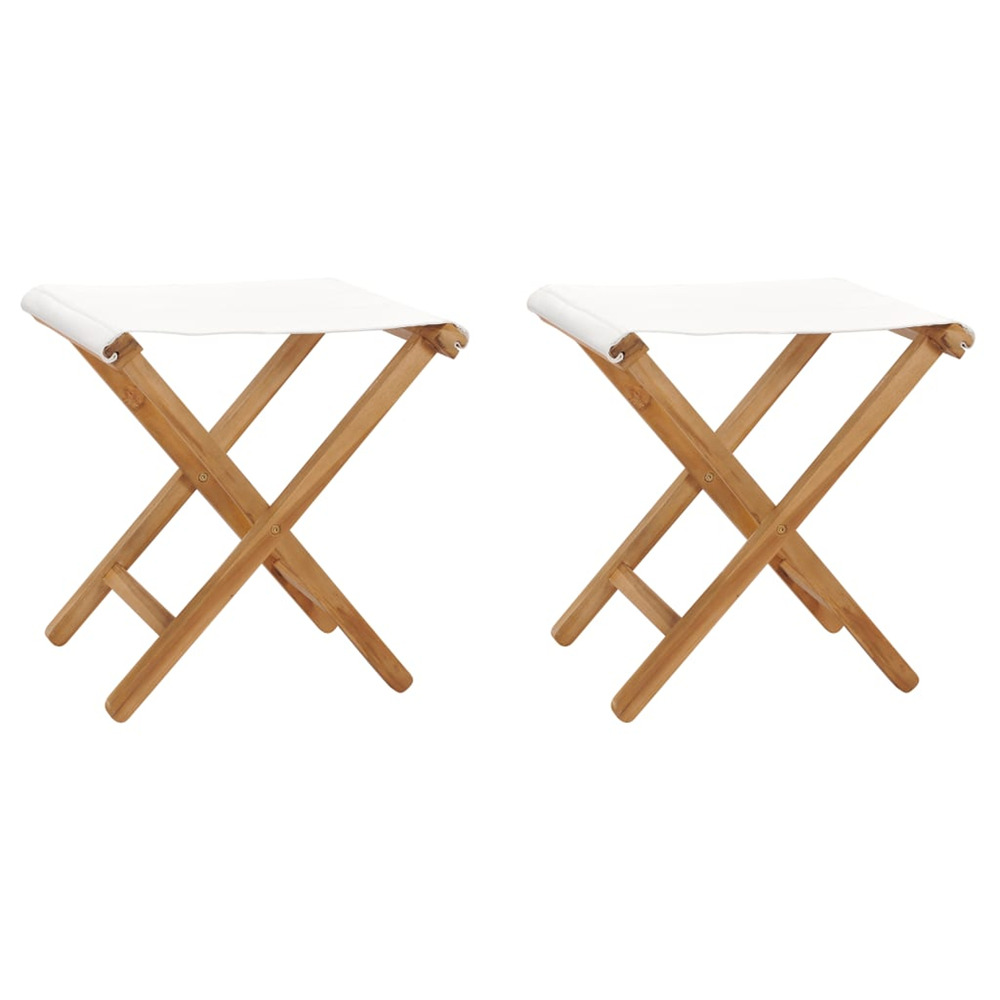 Chaises pliables 2 pcs Bois de teck