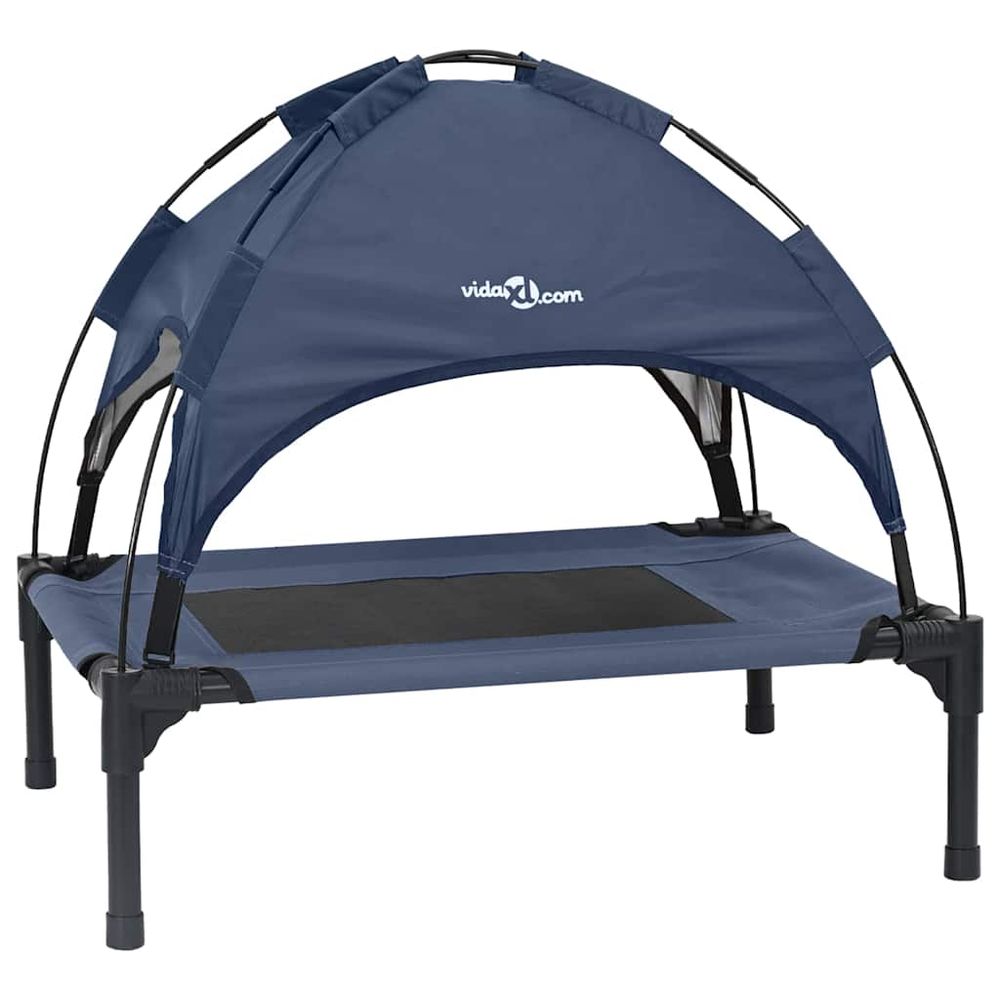Lit pour chien bleu marine 76 x 62 x 70,5 cm acier