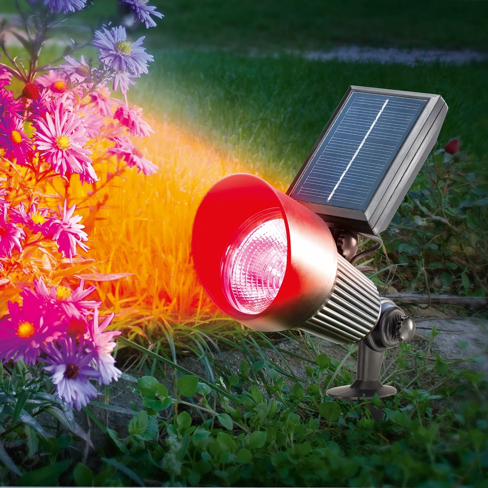 Esotec solarspot pour l'extérieur couleur de lumière rgb et modes au choix résistant aux intempéries 102134
