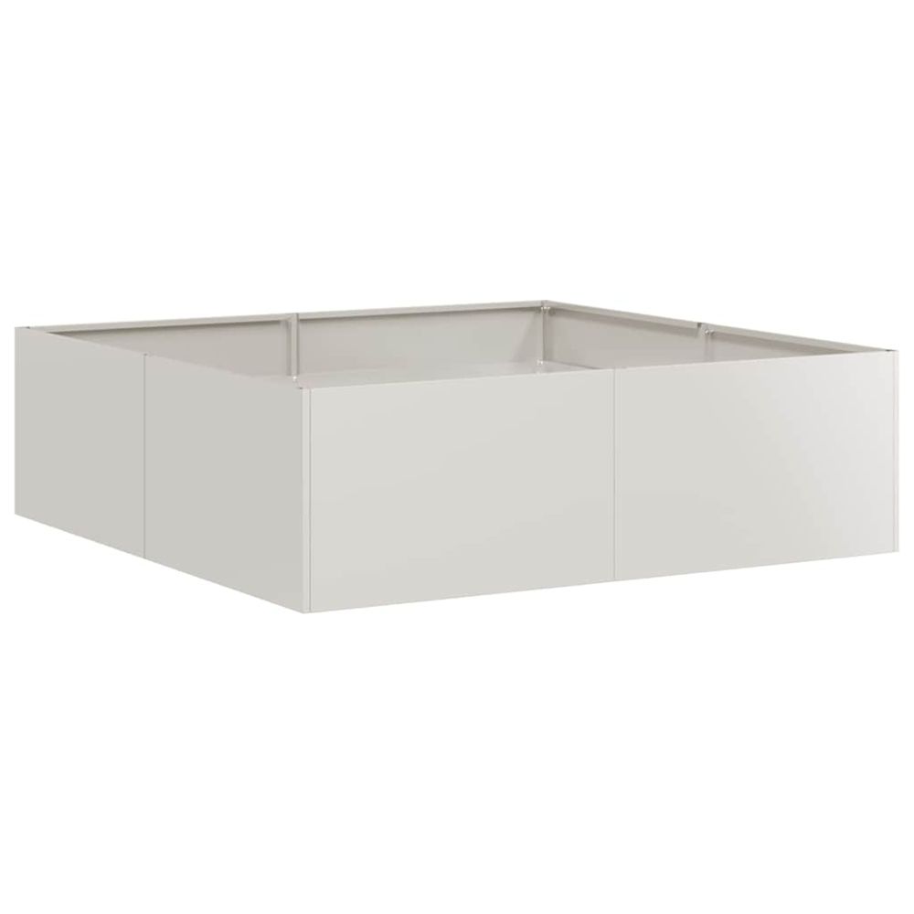 Jardinière d'extérieur 100x100x30 cm acier inoxydable