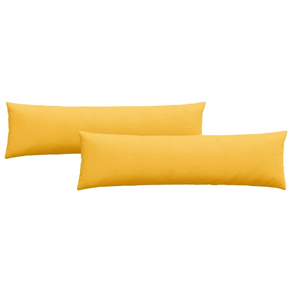 Coussins de canapé 2 pcs jaune clair 145 x 40 cm