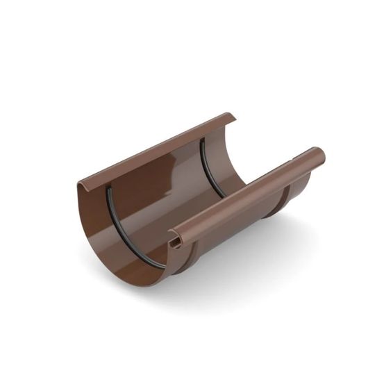Raccord gouttière marron, connecteur système 75