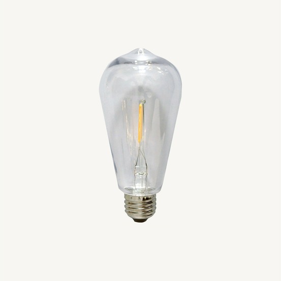 Ampoule solaire à filements e27 - 0,14w - blanc chaud - forme st64