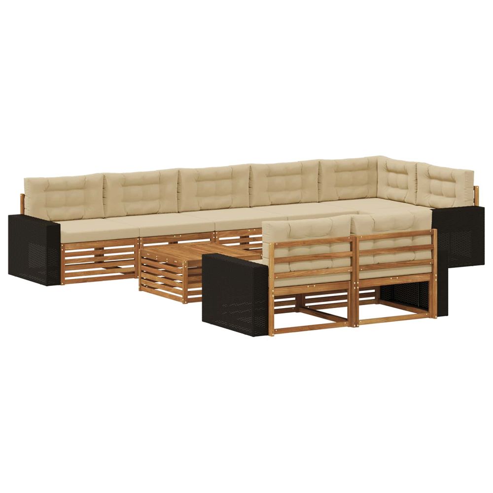 Ensemble de canapés d'extérieur 9 pc