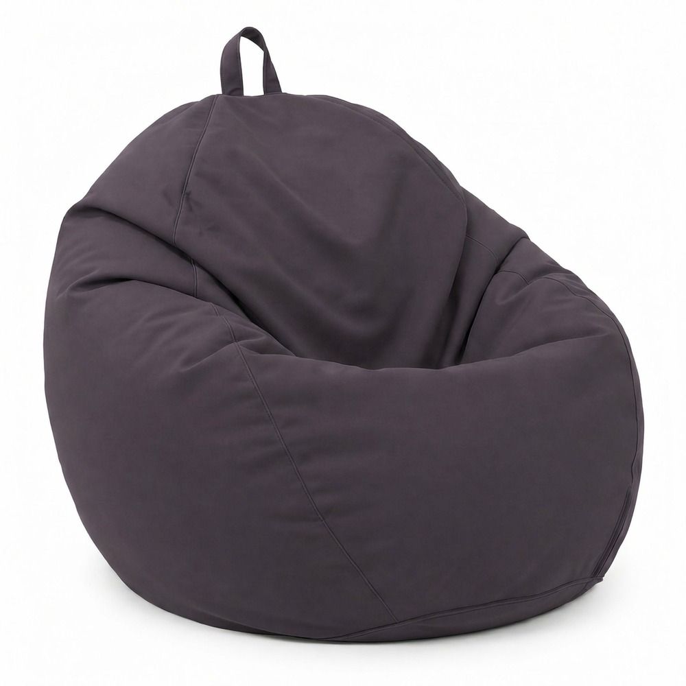 Pouf poire xl d'extérieur - 110x120 cm - gris carbone