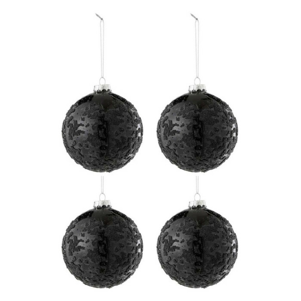 Lot de 4 boules de noël perles 