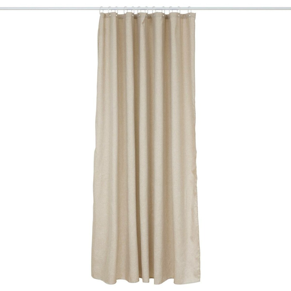 5five - rideau de douche l180cm beige effet lin
