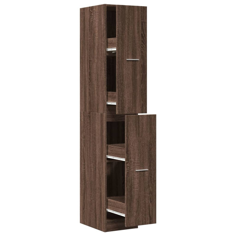 Armoire apothicaire chêne marron 30x41x174,5 cm bois ingénierie