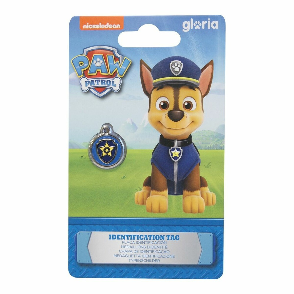 Plaque d'identification pour collier the paw patrol chase taille s