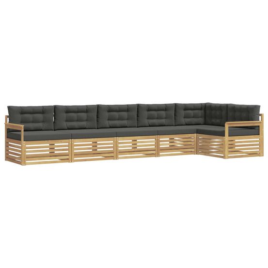 Ensemble de canapés d'extérieur 6 pc blanc et anthracite