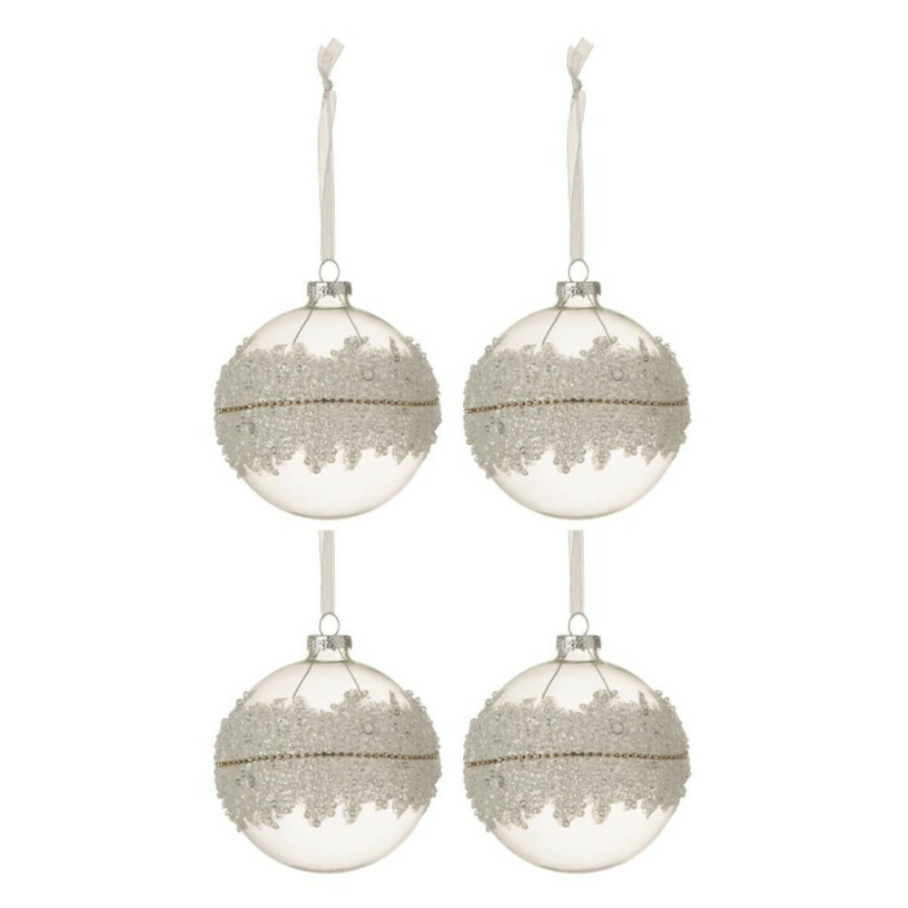 Lot de 4 boules de noël 