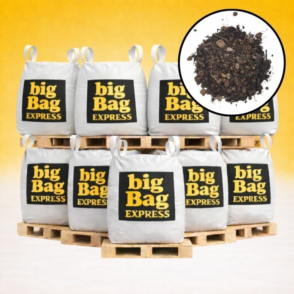 Pack 9 x big bag de 1m3 (+/- 10,8t) terre criblée amendée compostée à 50% - livraison premium