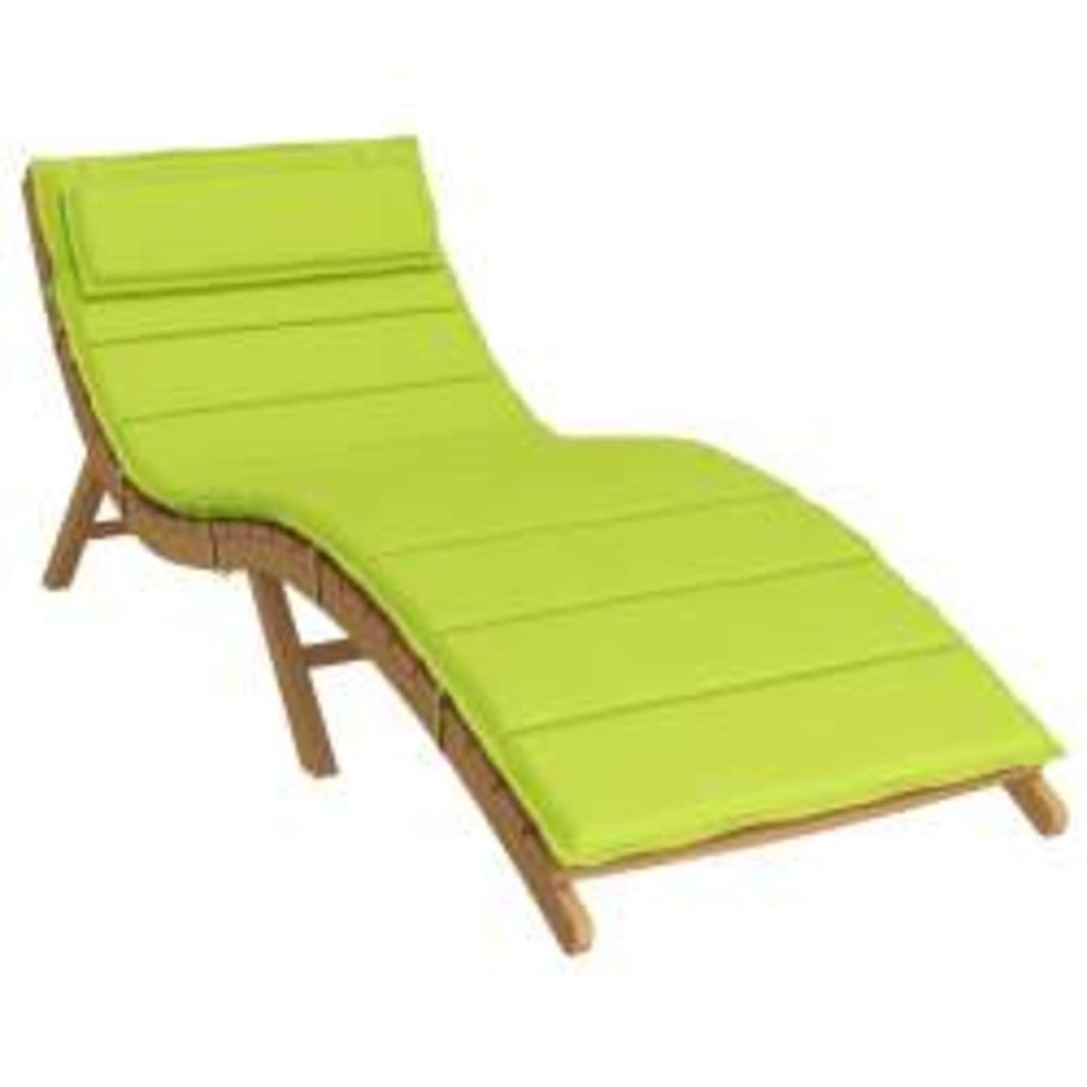 Coussin de transat ensoleillé vert 178 x 60 x 4 cm tissu oxford
