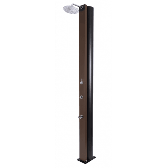 Douche de piscine solaire pulsate 40l avec rince pieds-marron-marron-17.5 --