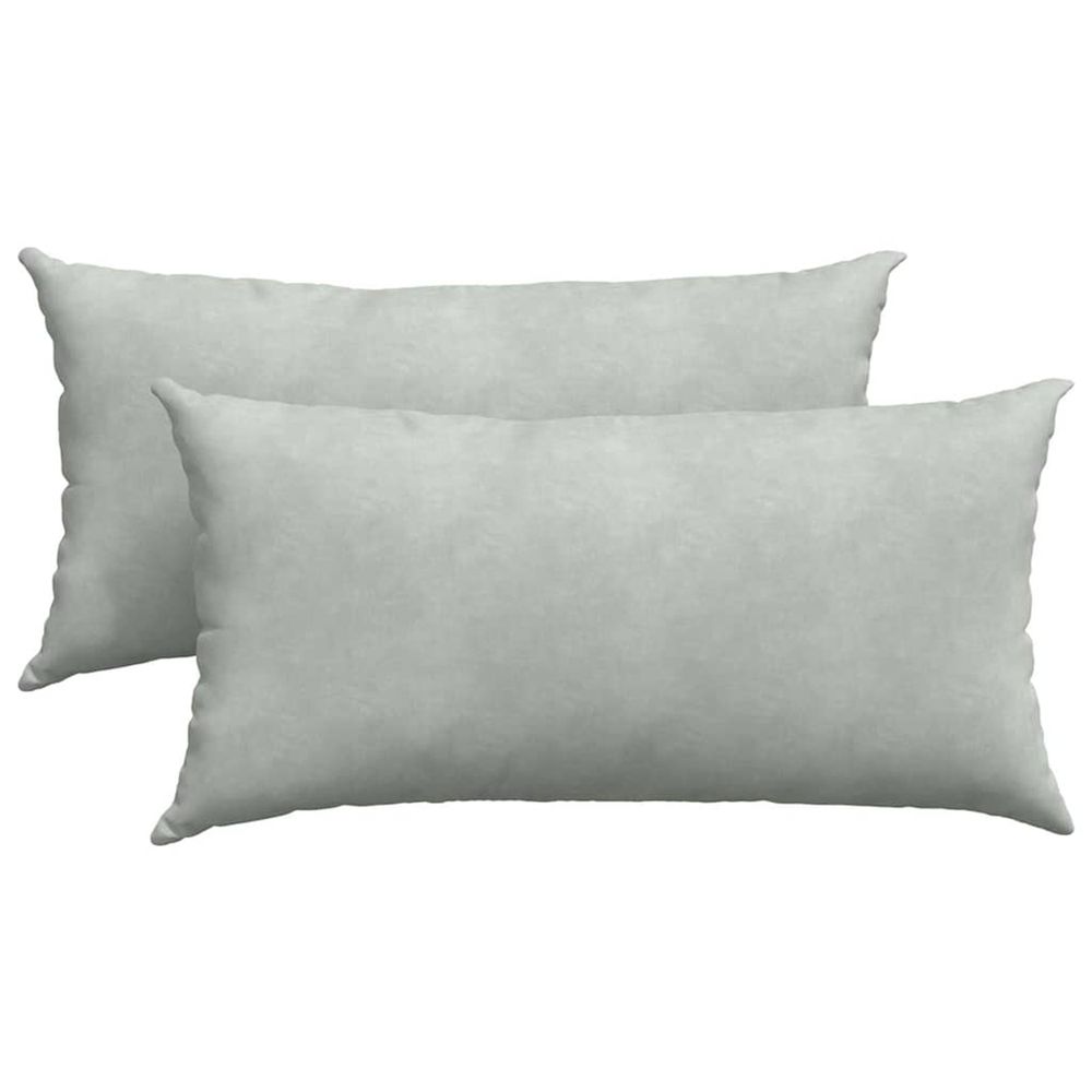 Coussins de canapé 2 pcs gris clair 80 x 40 cm