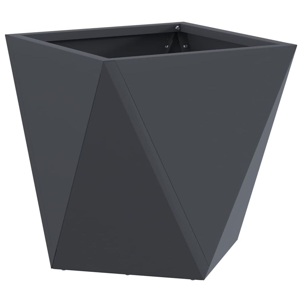 Jardinière d'extérieur anthracite 30 x 30 x 30 cm acier