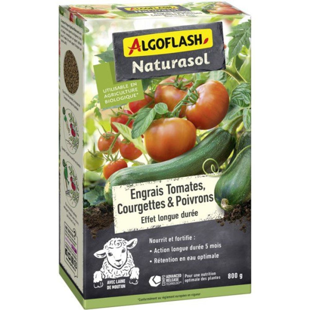 Engrais potager - - tomates, courgettes, poivrons - longue durée - 800 g - uab