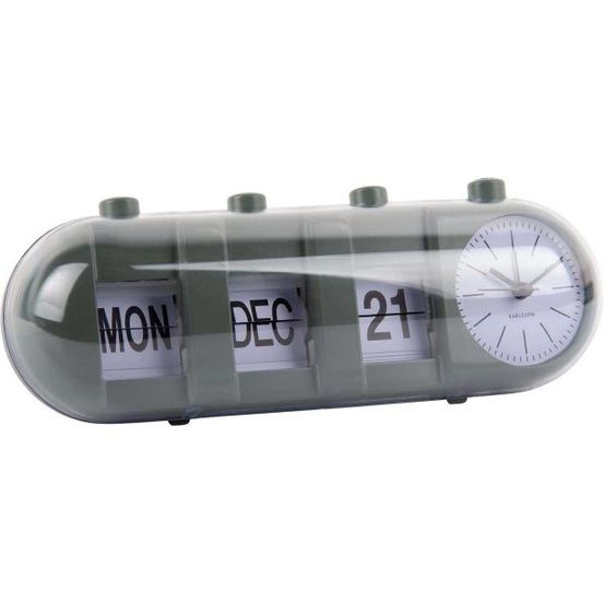 Réveil retro tube calendar flip vert