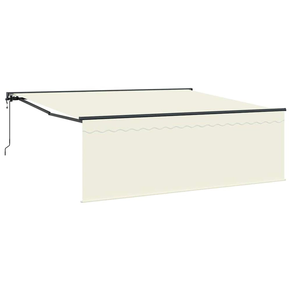Auvent rétractable crème 400 × 300 cm polyester et aluminium