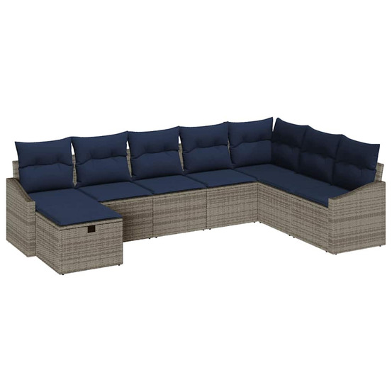 Ensemble de canapés avec coussin 6 pcs polyrotin