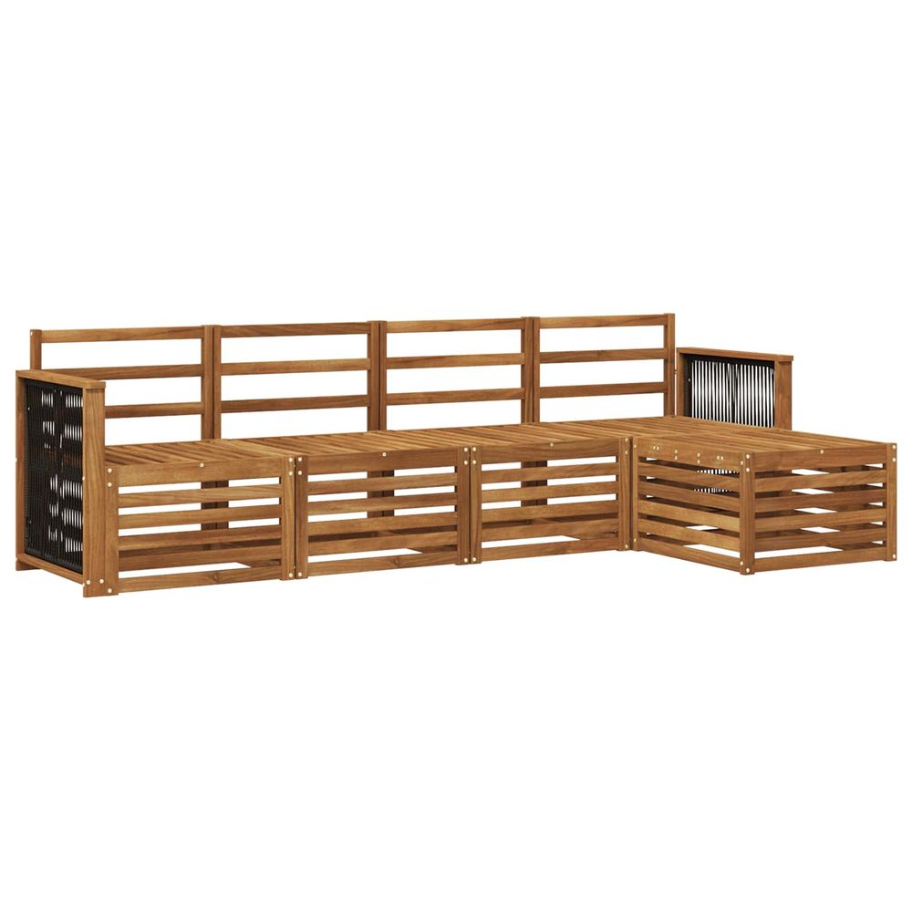 Ensemble de canapés d'extérieur 5 pc naturel