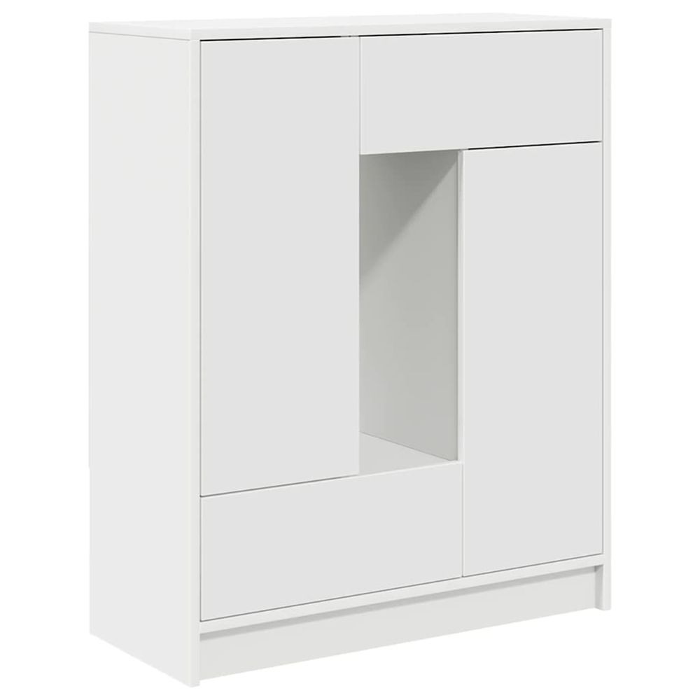 Buffet avec tiroirs et portes blanc 73x31x90 cm