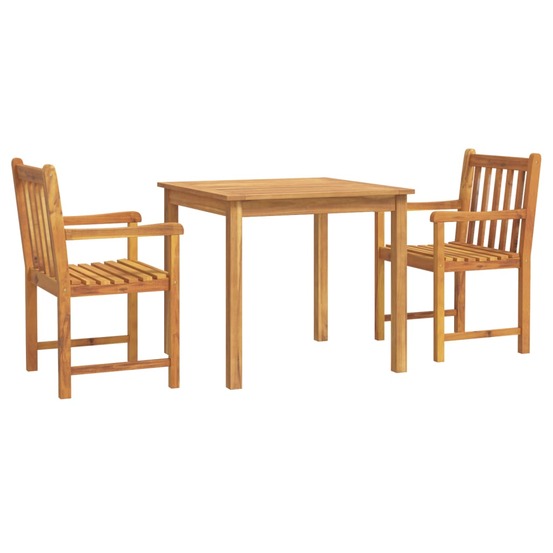 Ensemble à manger de jardin 3 pcs bois d'acacia solide