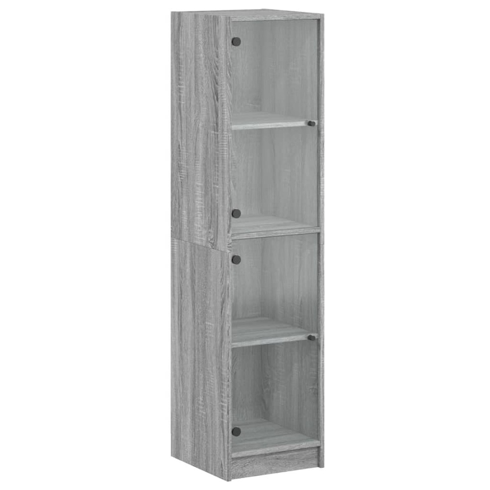 Buffet bahut commode armoire meuble de rangement organisateur cuisine salle de séjour salon avec portes en verre sonoma 35 x