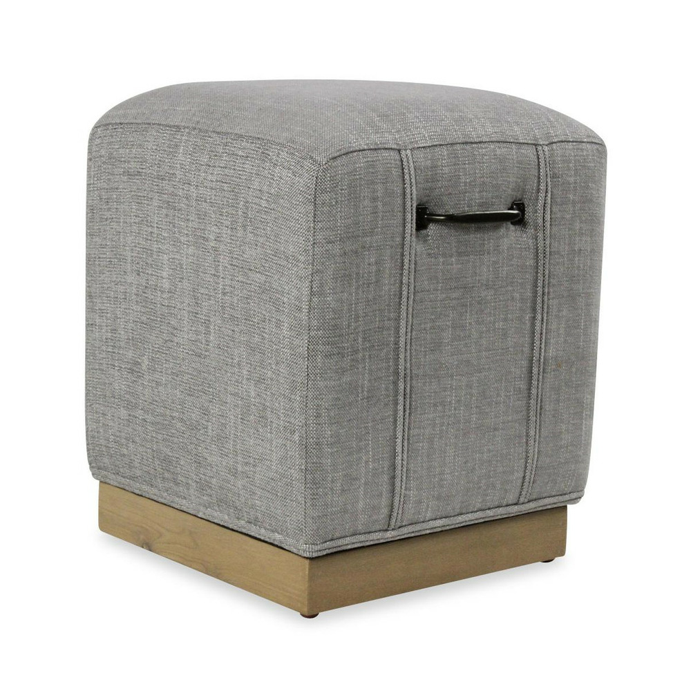 Pouf bois gris - interior's