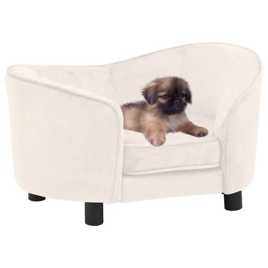 Canapé pour chien 69 cm peluche crème
