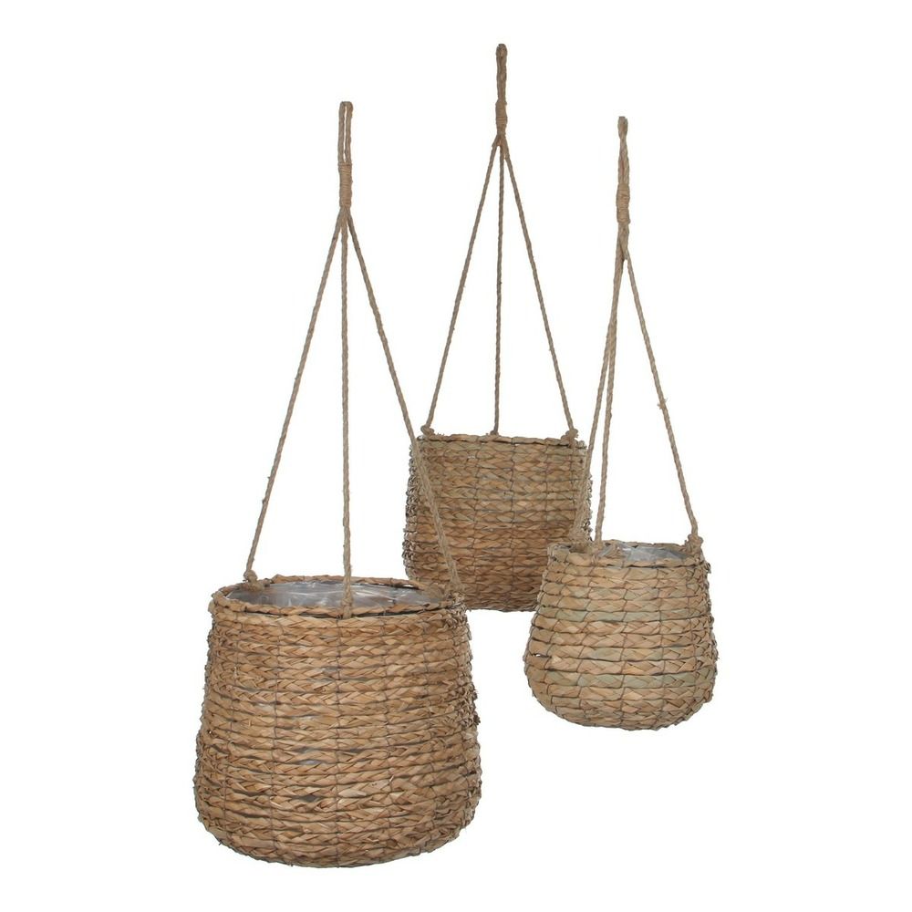 Mica decorations avalon panier à plantes suspendu - lot de 3 - zostère