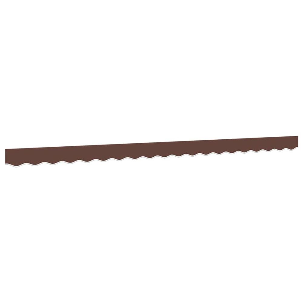 Tissu de remplacement de cantonnière d’auvent rayé marron 400cm
