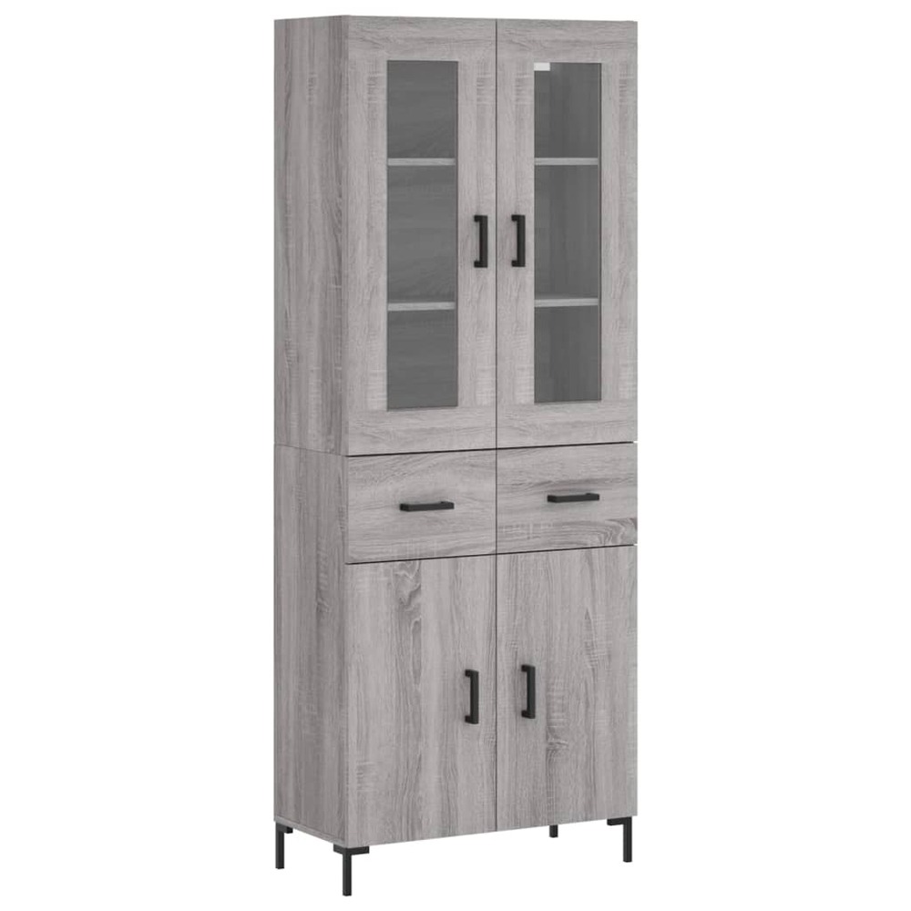 Buffet bahut commode armoire meuble de rangement organisateur cuisine salle de séjour salon haut sonoma 69,5 x 34 x 180 cm bo