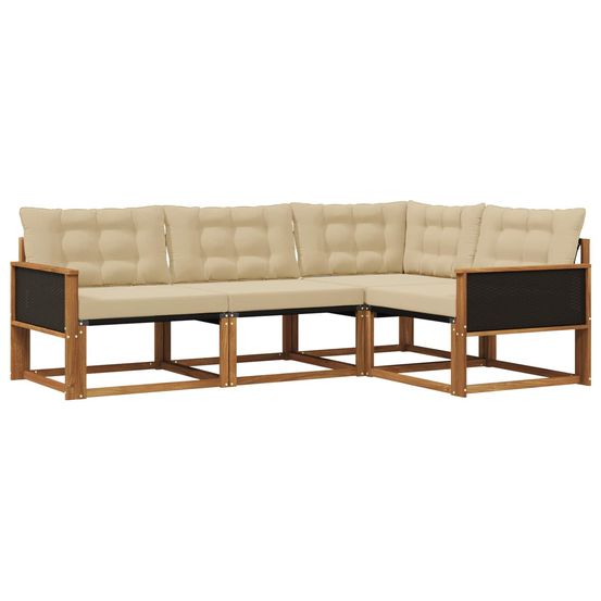 Ensemble de canapés d'extérieur 4 pc naturel et beige