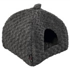 Igloo pour animaux de compagnie softy xs gris rosette