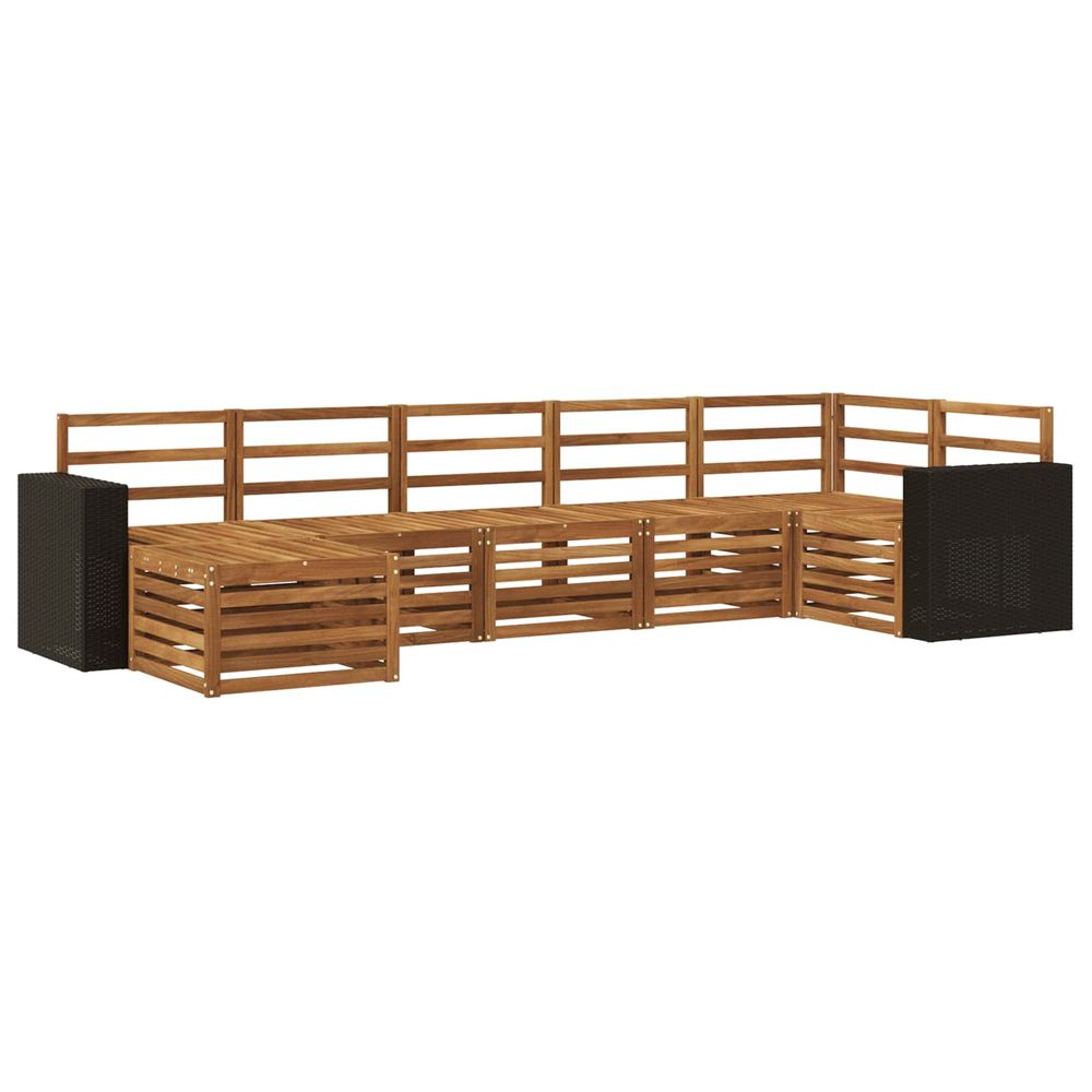 Ensemble de canapés d'extérieur 7 pc naturel