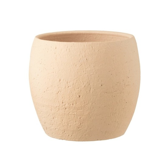 Cache-pot en céramique beige 16x16x14 cm