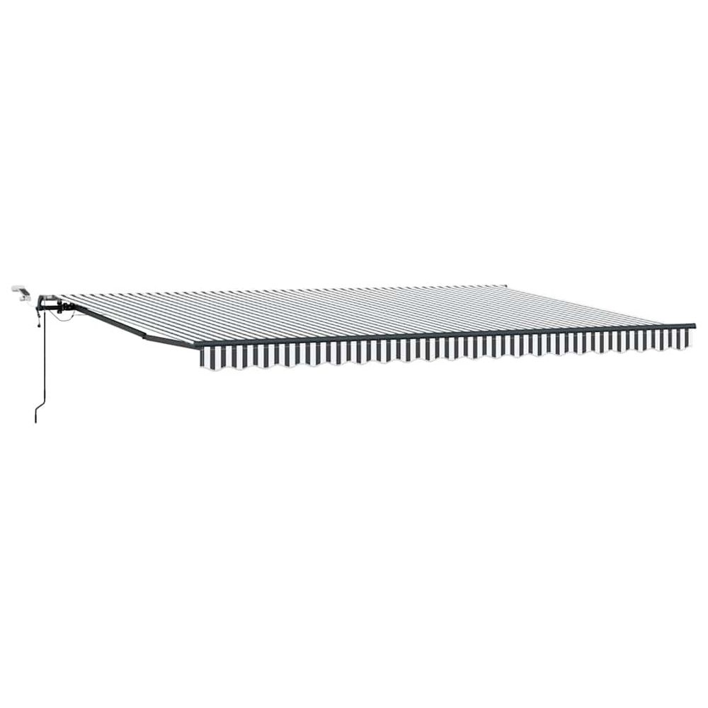 Auvent rétractable automatique avec led anthracite et blanc